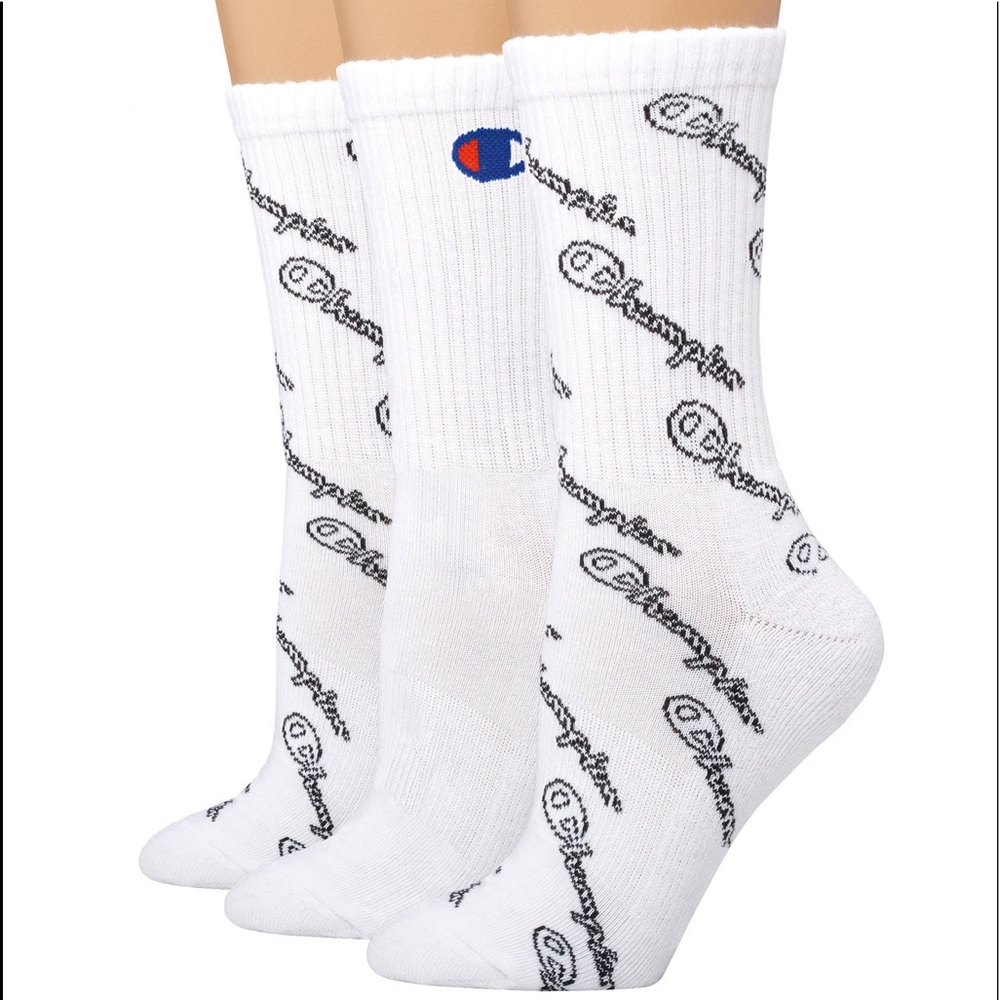 🆕Champion Hallow Script Crew Socks - 3 pack - Picture 4 of 7